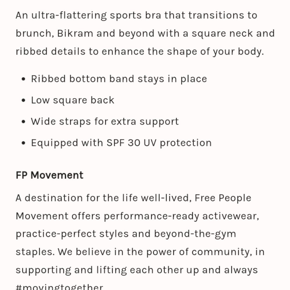 NEW FP Movement Good Karma Square Neck Bra in Blue Size XS/S - Picture 4 of 13